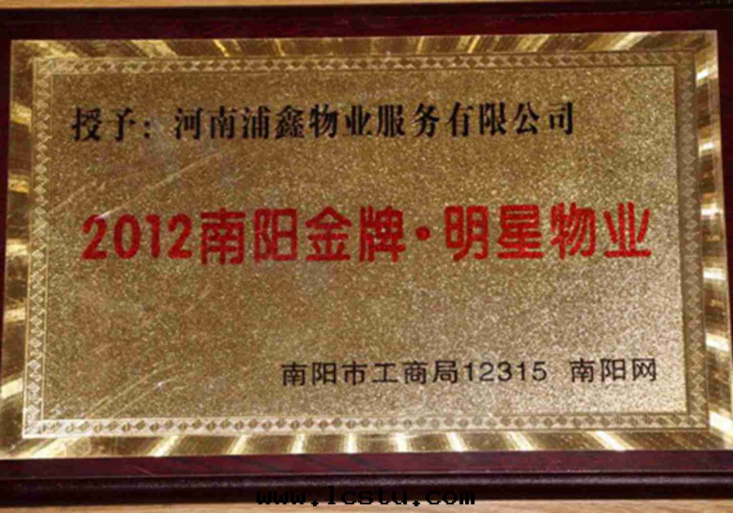 2012南(nán)陽金(jīn)牌(pái)明(míng)星(xīng)物(wù)業