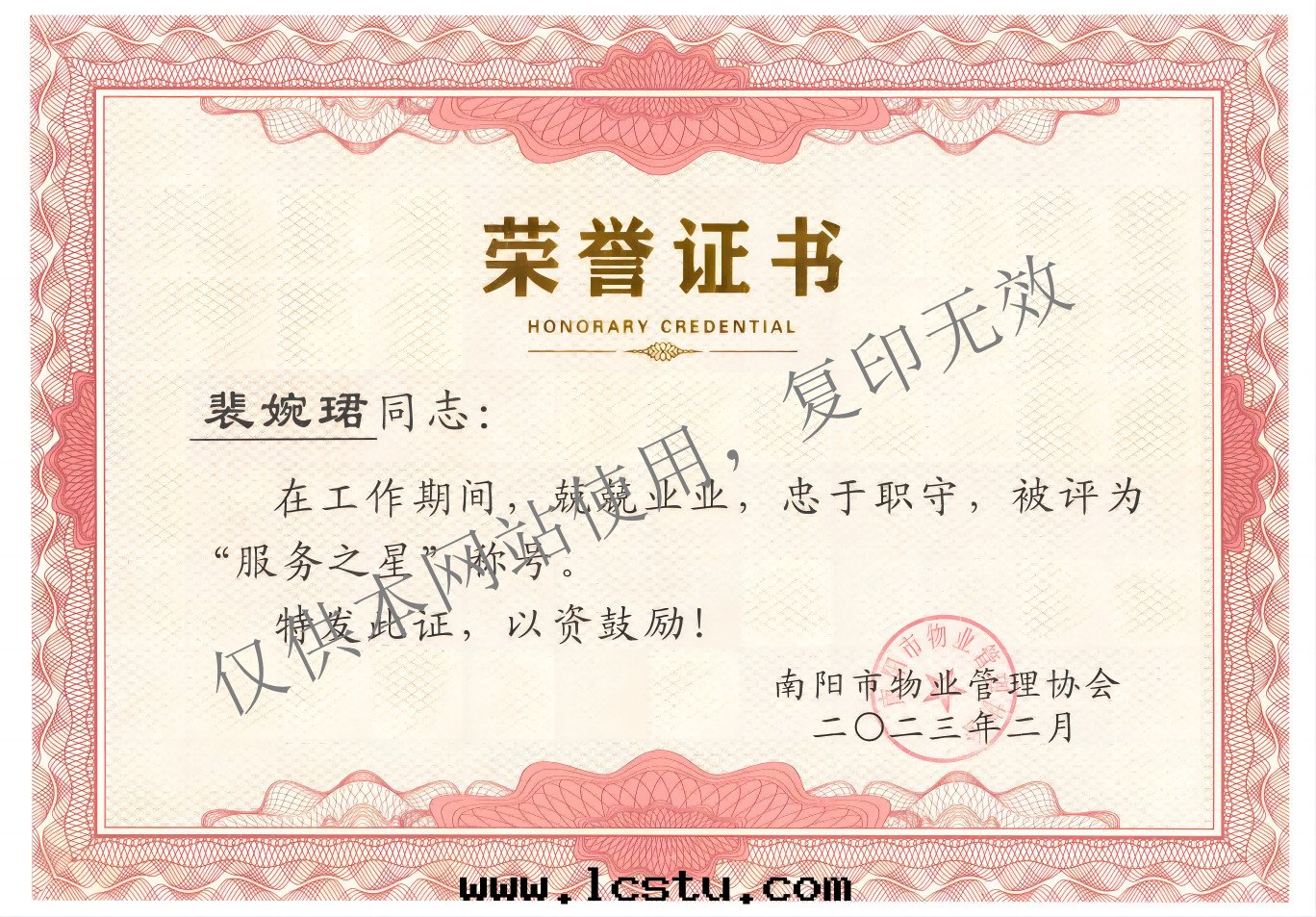 2022年(nián)度(dù)服(fú)务之(zhī)星(xīng)--裴婉珺