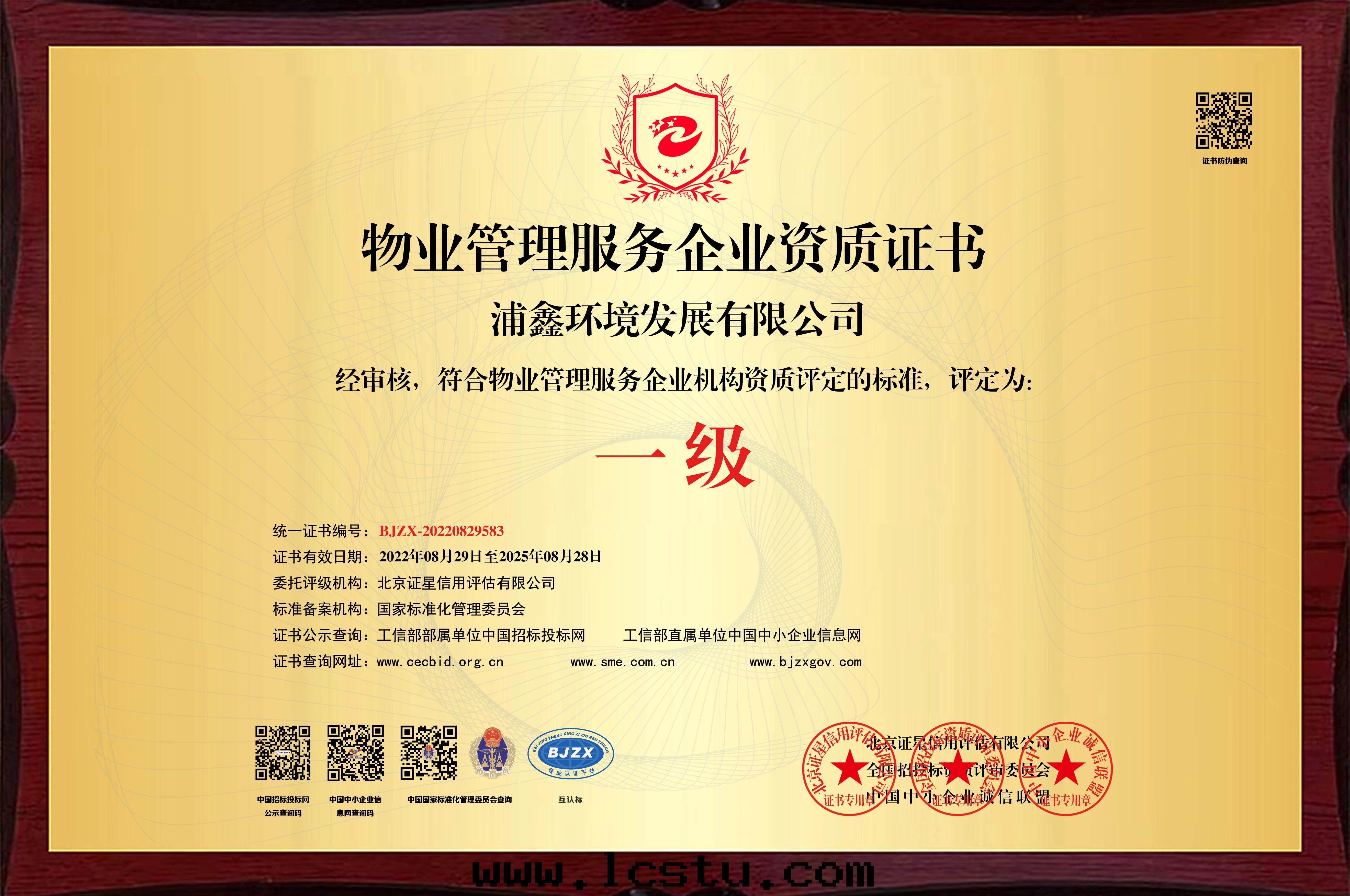 物(wù)業管(guǎn)理(lǐ)服(fú)务一(yī)級資質(zhì)