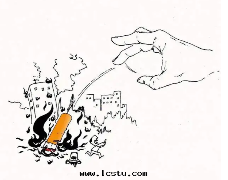 安(ān)全(quán)提(tí)醒 | 小小煙头(tóu)，大(dà)大(dà)威力，請勿亂扔煙头(tóu)！